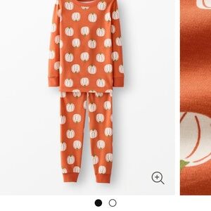 Hanna Andersson Orange Pumpkin Print Kids Pajama Set